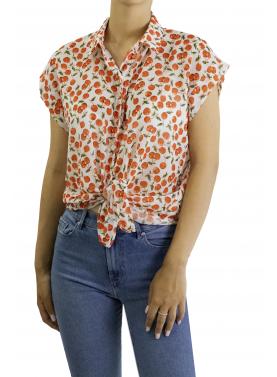 Camicia fantasia con ciliegie 